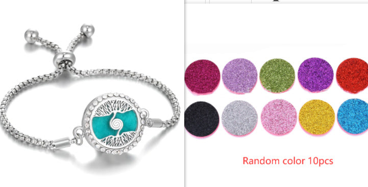 Aura Craft: Hollow Stainless Steel Adjustable Aromatherapy Bracelet