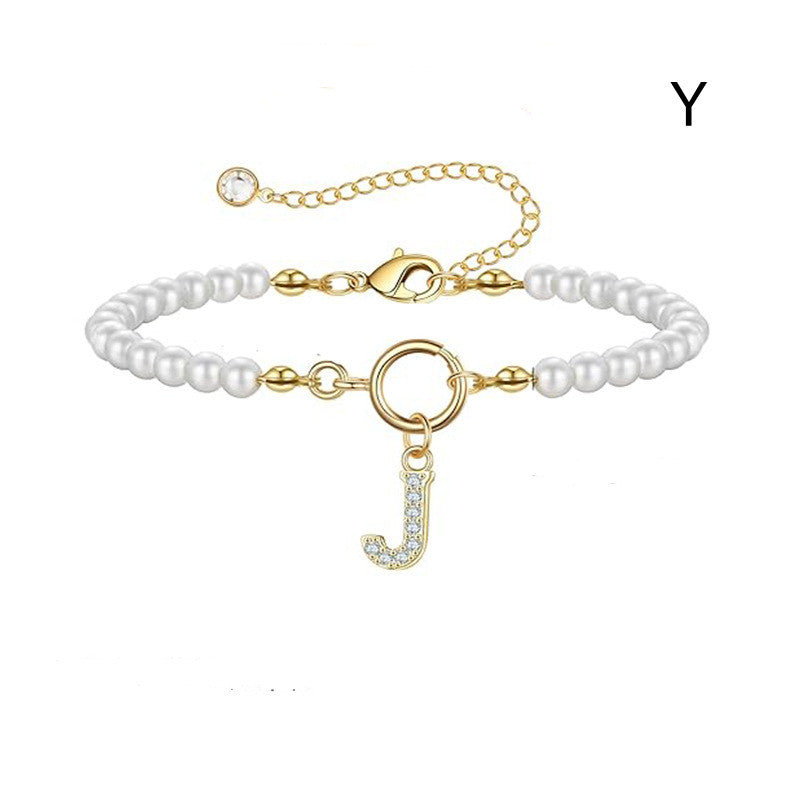 PearlScript: 2024's Signature Initial Bracelet - Elevate Your Style with Personalized Elegance!