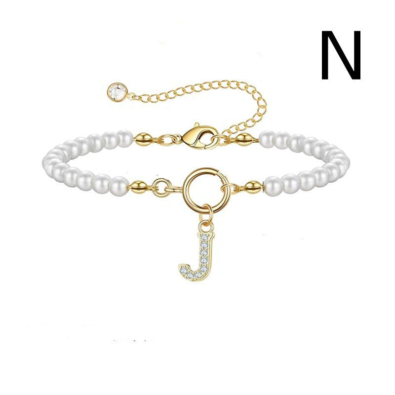PearlScript: 2024's Signature Initial Bracelet - Elevate Your Style with Personalized Elegance!