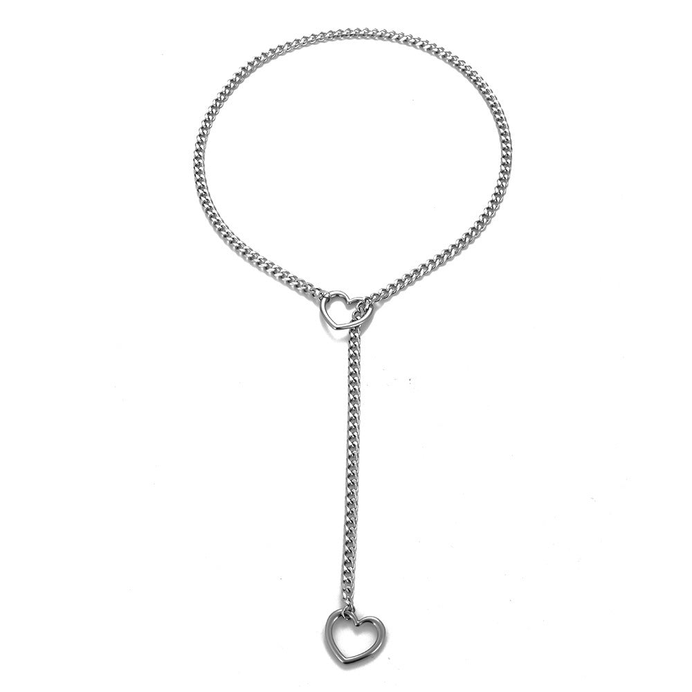 Heartfelt Links: Adjustable Cuban Heart Necklace