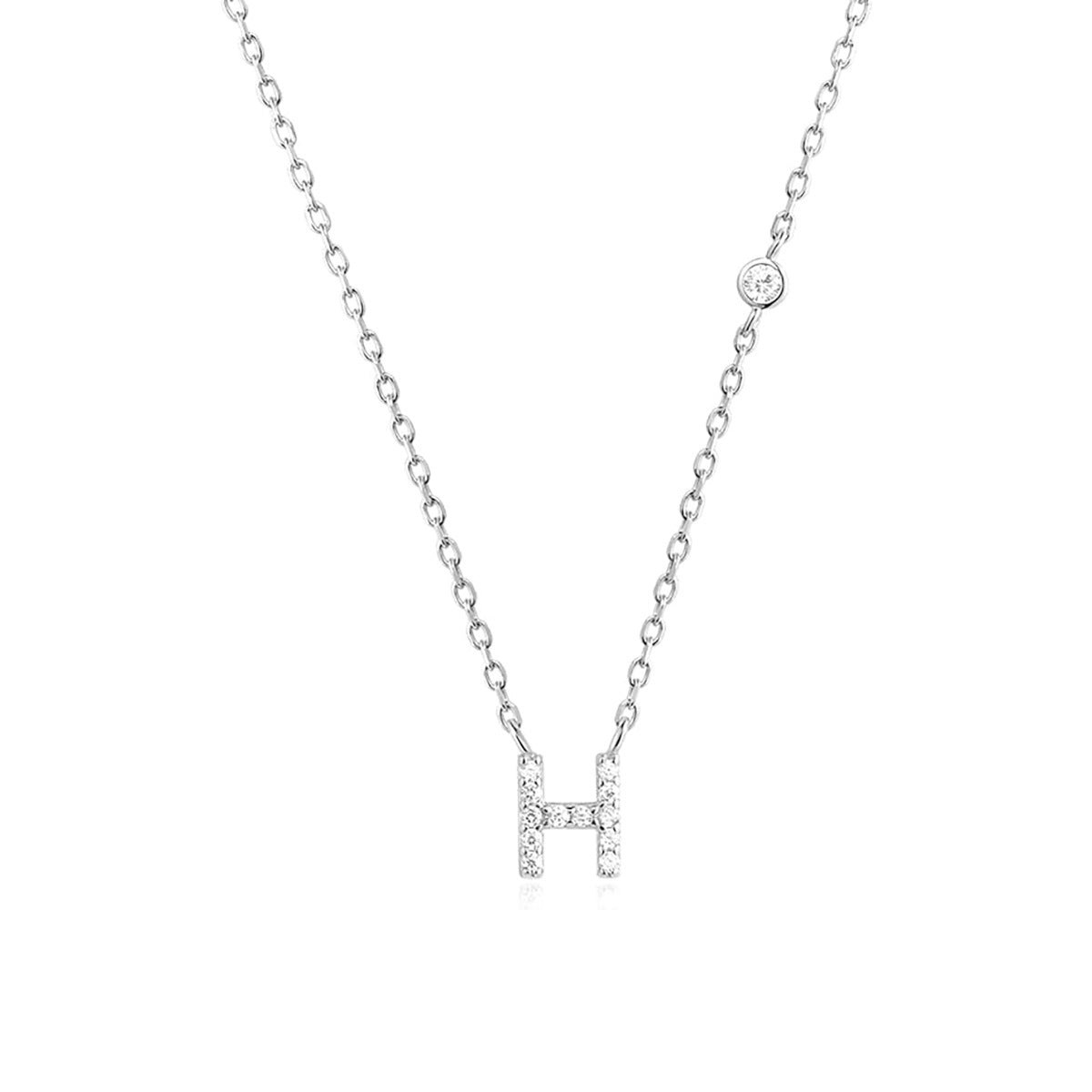 A-Z 26 Letters Luxury Gold/Silver Color Necklace CZ Pendant