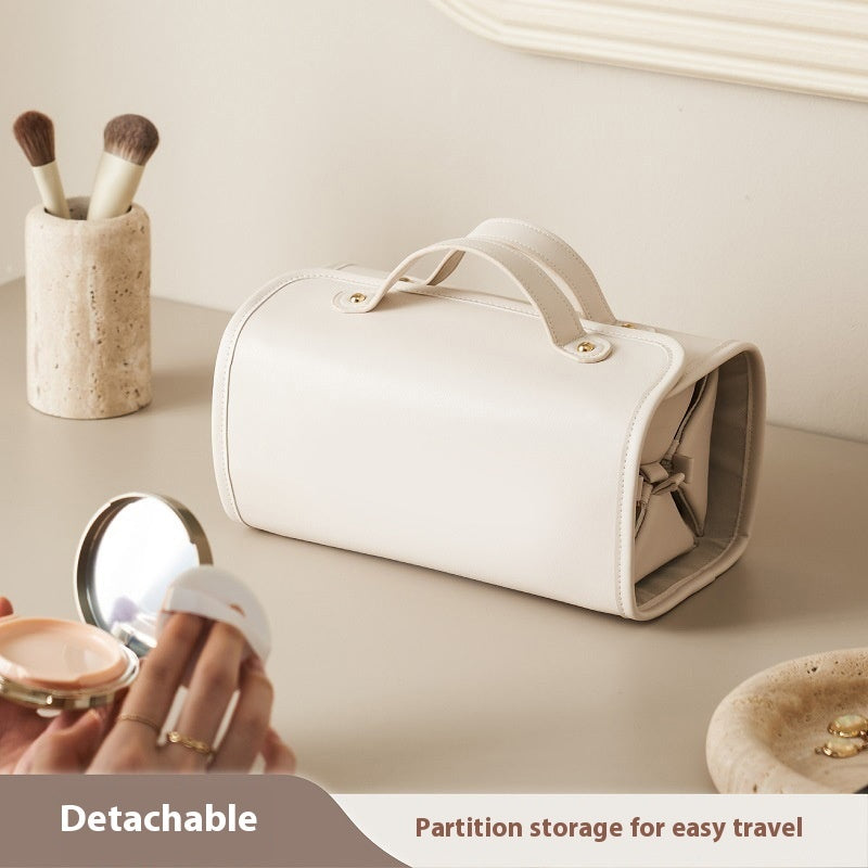 Flexi Glam: Foldable Cosmetic Bag with Removable Compartments & Ample Space