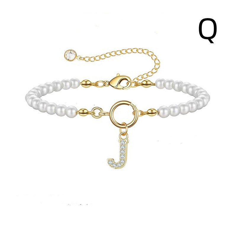 PearlScript: 2024's Signature Initial Bracelet - Elevate Your Style with Personalized Elegance!