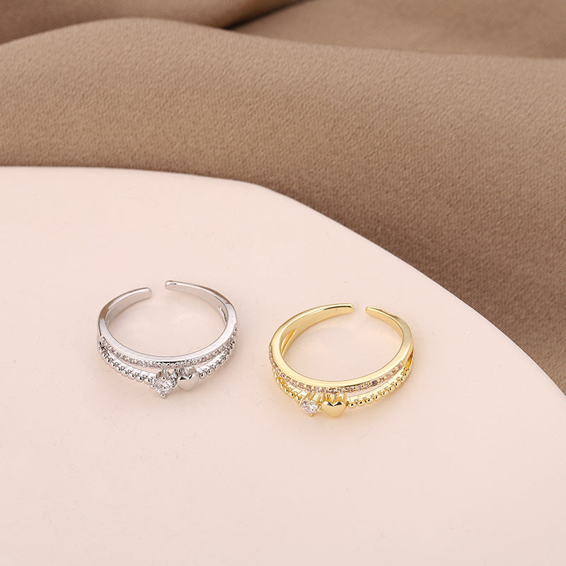 Heartfelt Elegance: The Fashion Personality Copper Ring