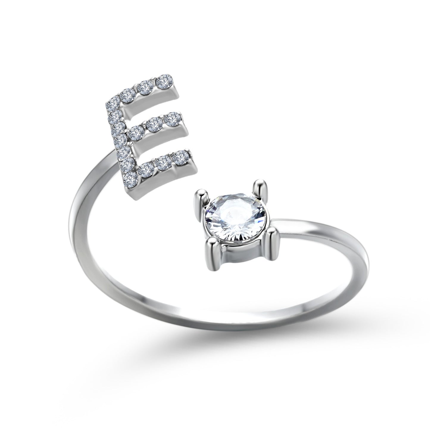 26 Initial Letter Ring: Adjustable New Design for Women's Simple and Elegant Fashion Jewelry