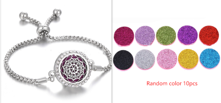 Aura Craft: Hollow Stainless Steel Adjustable Aromatherapy Bracelet