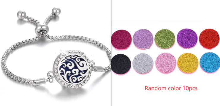 Aura Craft: Hollow Stainless Steel Adjustable Aromatherapy Bracelet