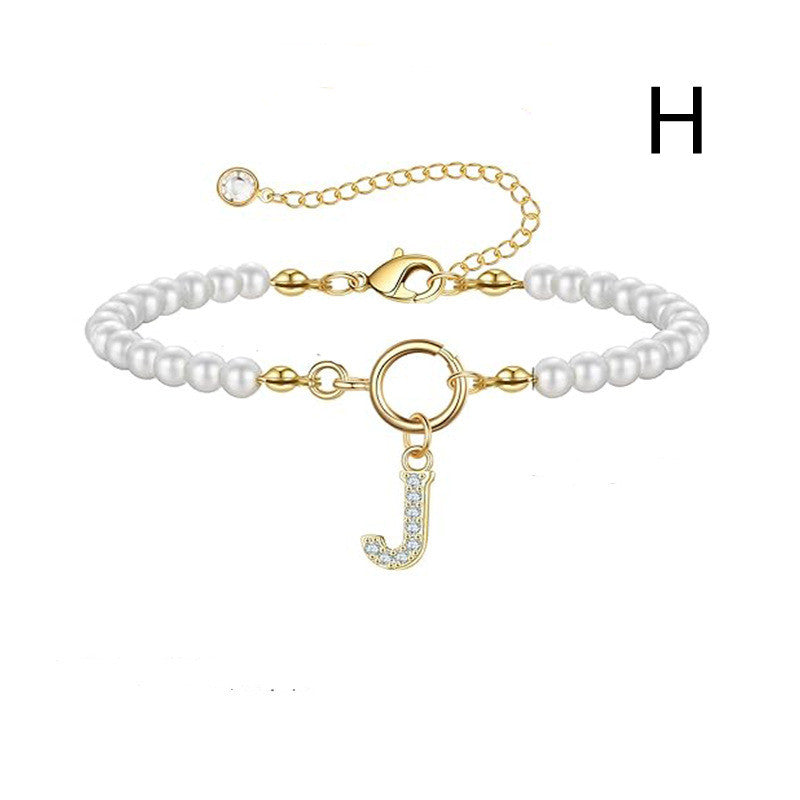 PearlScript: 2024's Signature Initial Bracelet - Elevate Your Style with Personalized Elegance!