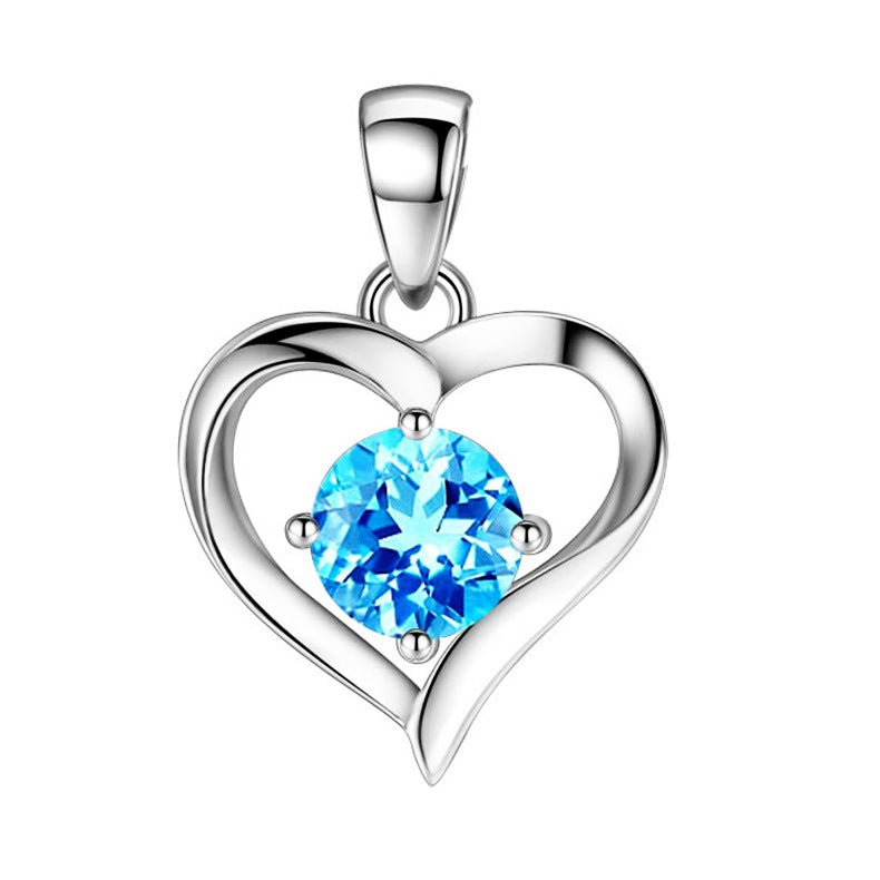 Endless Affection: S999 Sterling Silver Heart-Shaped Pendant Necklace