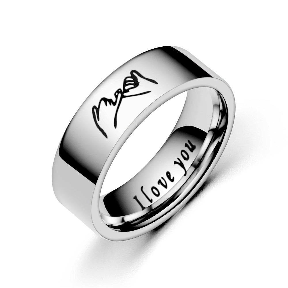 Titanium Steel Duo: A Minimalist Couple's Ring