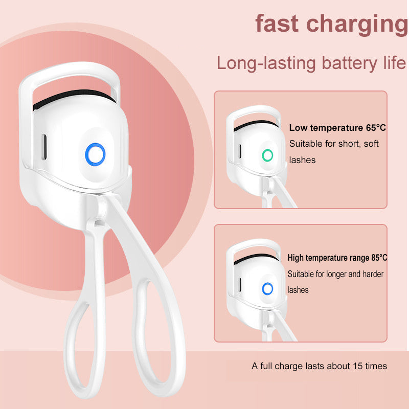 Radiant Curl: Rechargeable Electric Heated Eyelash Curler for Long-Lasting Curls
