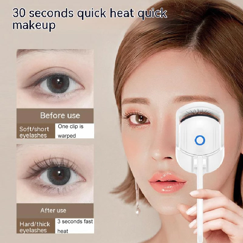 Radiant Curl: Rechargeable Electric Heated Eyelash Curler for Long-Lasting Curls