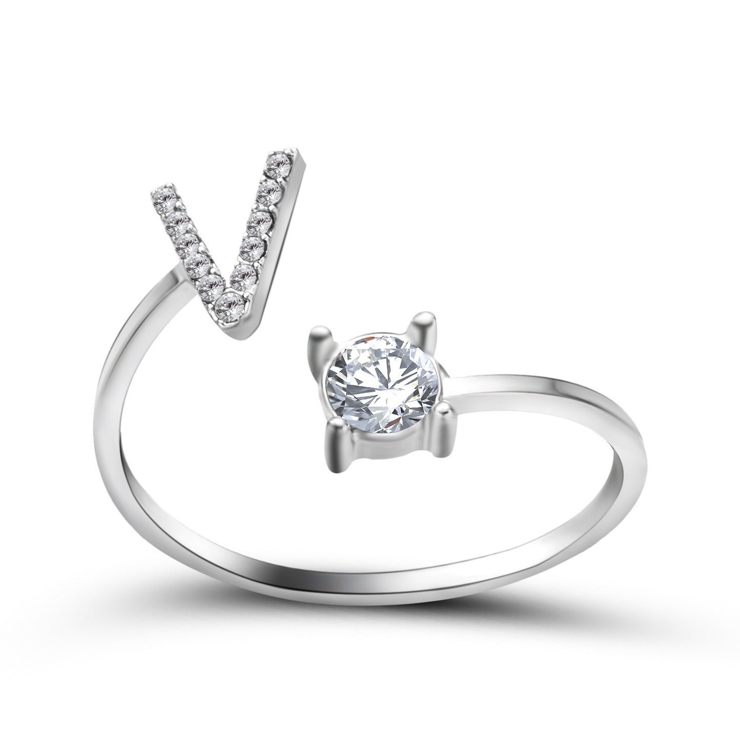 26 Initial Letter Ring: Adjustable New Design for Women's Simple and Elegant Fashion Jewelry