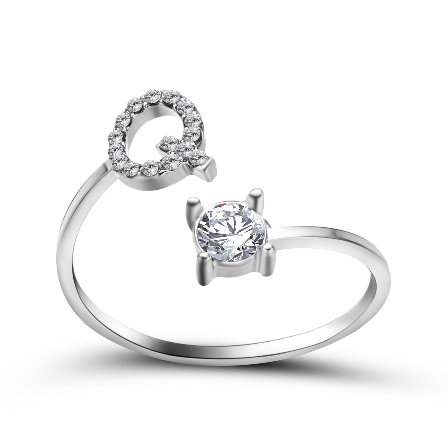 26 Initial Letter Ring: Adjustable New Design for Women's Simple and Elegant Fashion Jewelry