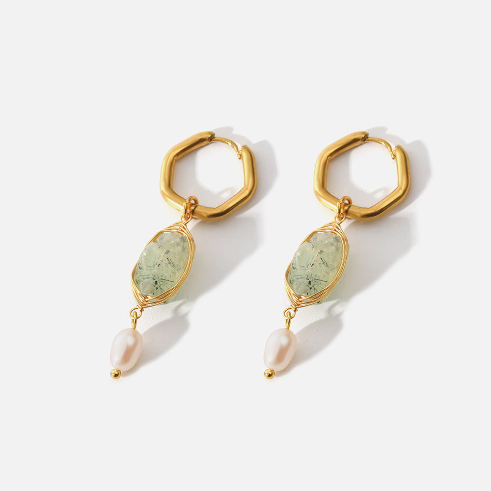 Aurum Gleam: Stainless Gold-Plated Earrings