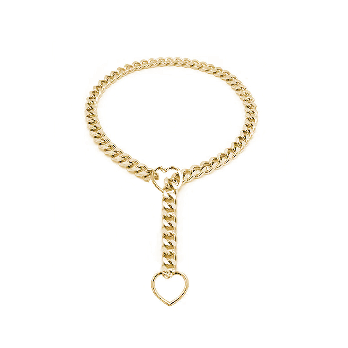Heartfelt Links: Adjustable Cuban Heart Necklace
