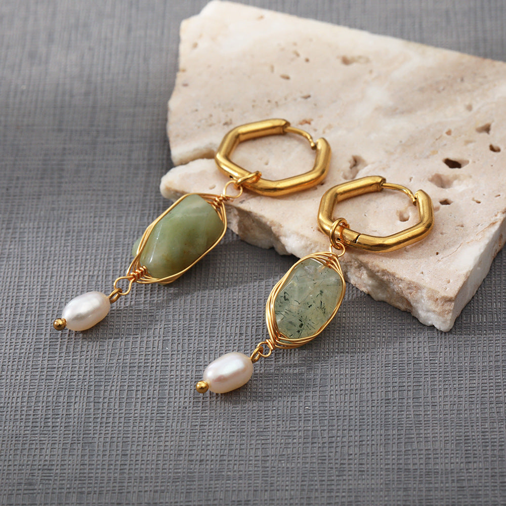 Aurum Gleam: Stainless Gold-Plated Earrings