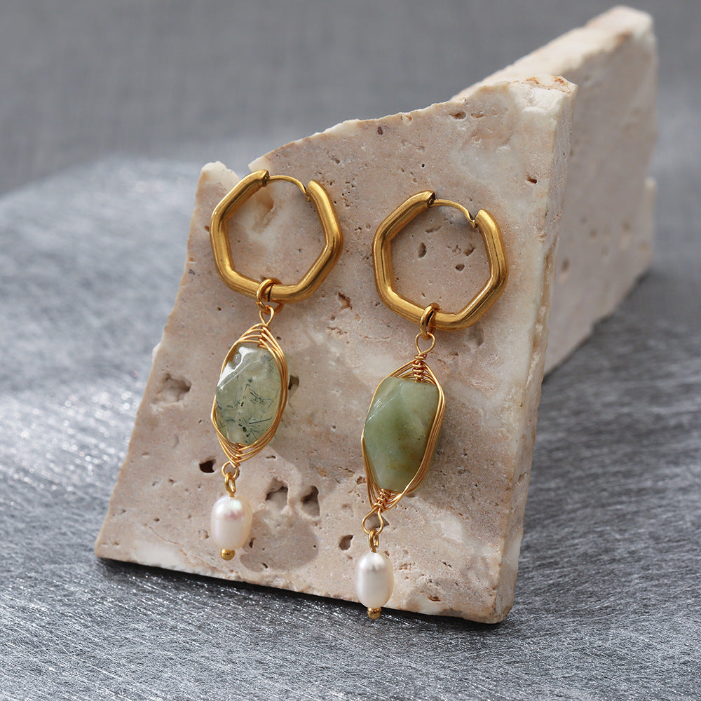 Aurum Gleam: Stainless Gold-Plated Earrings