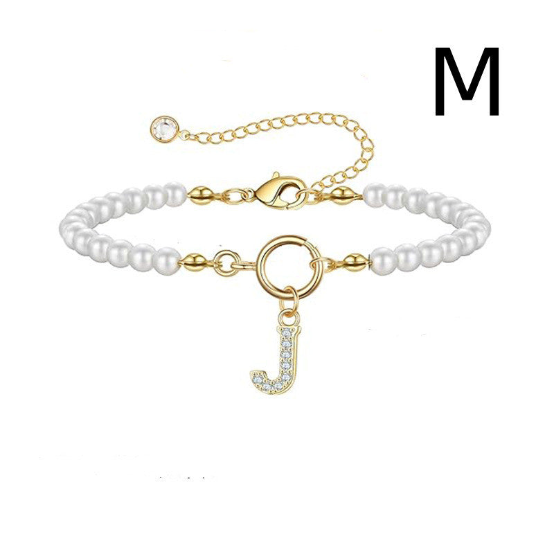 PearlScript: 2024's Signature Initial Bracelet - Elevate Your Style with Personalized Elegance!