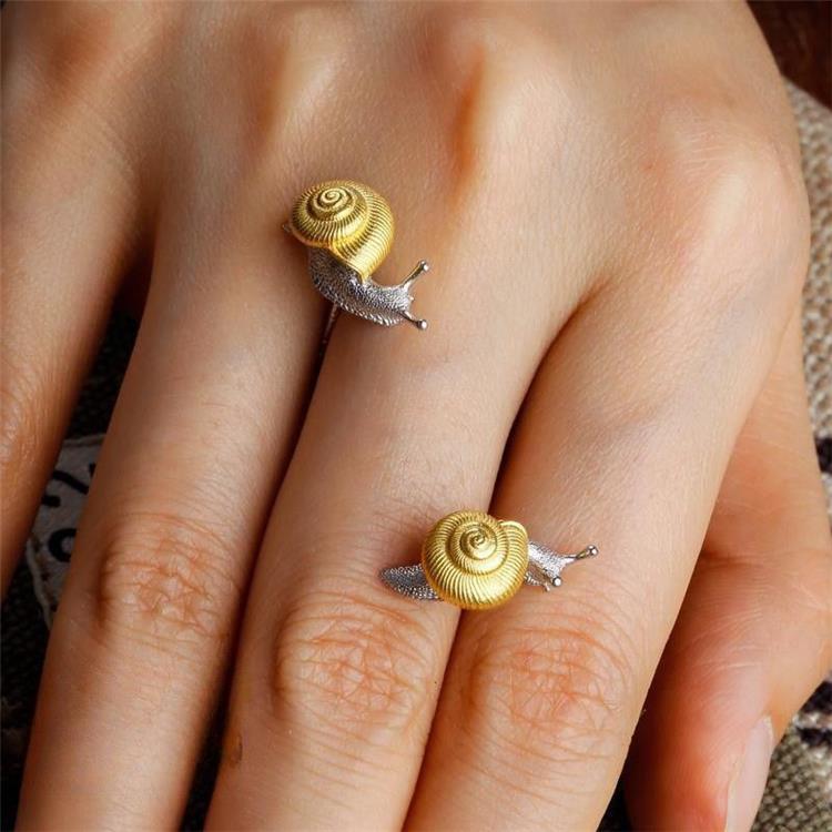 Unique Snail Ear Studs: One-Pair Personality Earrings Set