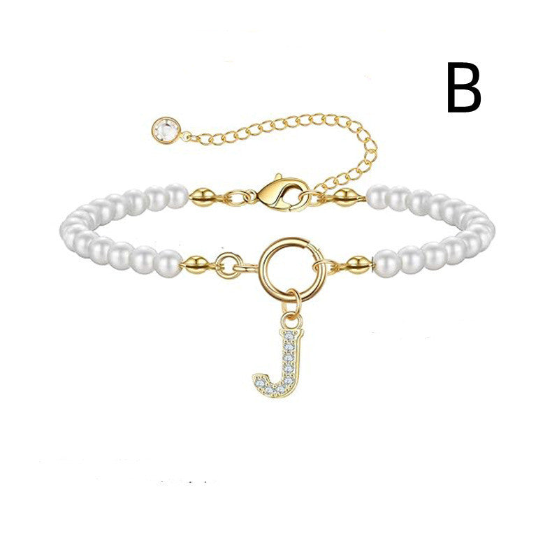 PearlScript: 2024's Signature Initial Bracelet - Elevate Your Style with Personalized Elegance!
