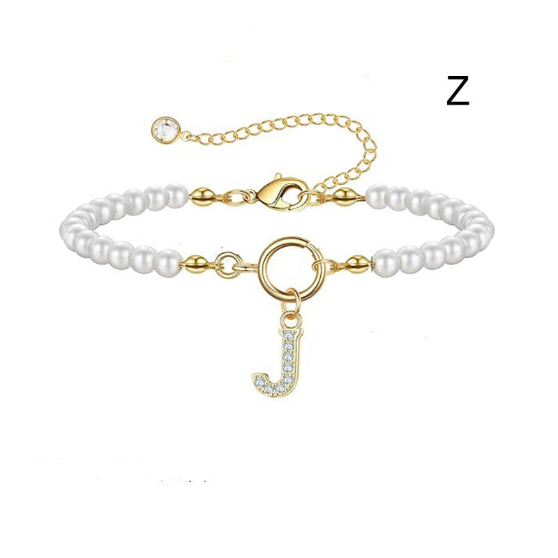 PearlScript: 2024's Signature Initial Bracelet - Elevate Your Style with Personalized Elegance!