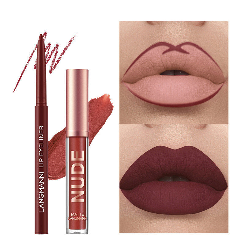 Matte Magic: 12-Piece Lip Liner and Lipstick Makeup Set for Lasting Beauty
