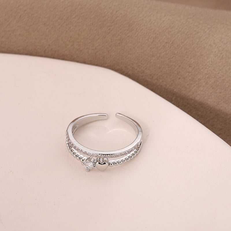 Heartfelt Elegance: The Fashion Personality Copper Ring