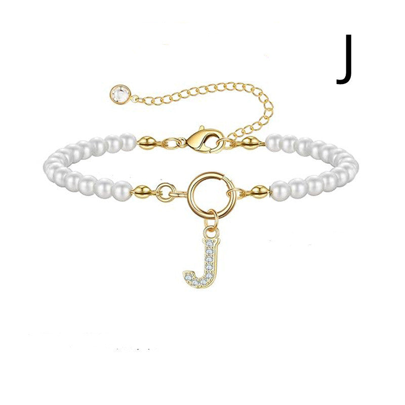 PearlScript: 2024's Signature Initial Bracelet - Elevate Your Style with Personalized Elegance!