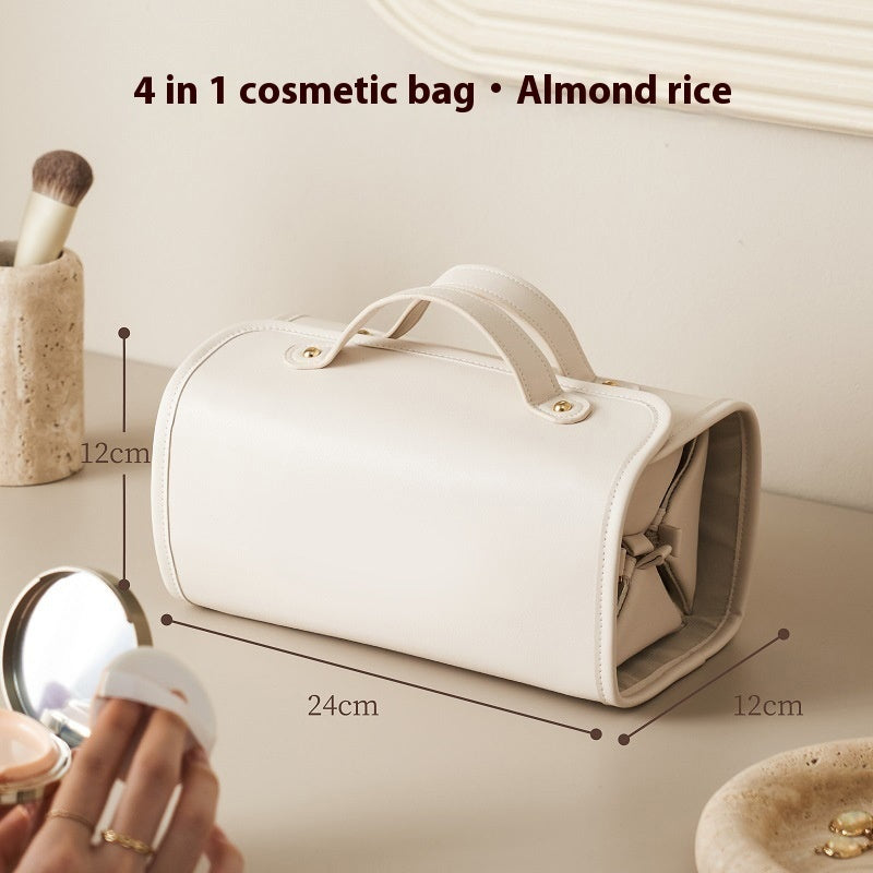 Flexi Glam: Foldable Cosmetic Bag with Removable Compartments & Ample Space