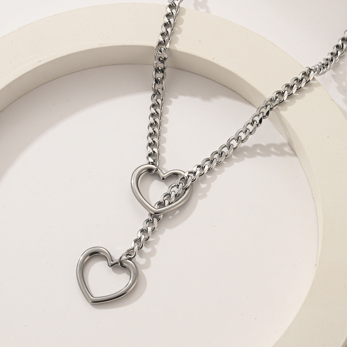 Heartfelt Links: Adjustable Cuban Heart Necklace