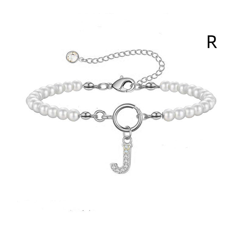 PearlScript: 2024's Signature Initial Bracelet - Elevate Your Style with Personalized Elegance!