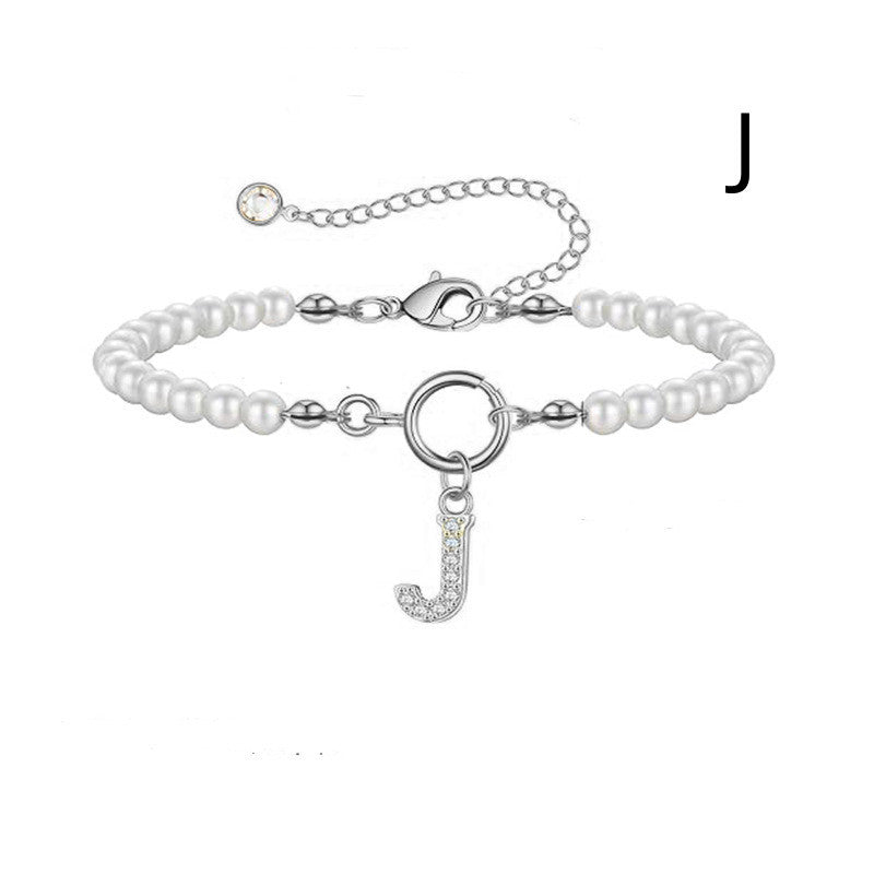 PearlScript: 2024's Signature Initial Bracelet - Elevate Your Style with Personalized Elegance!