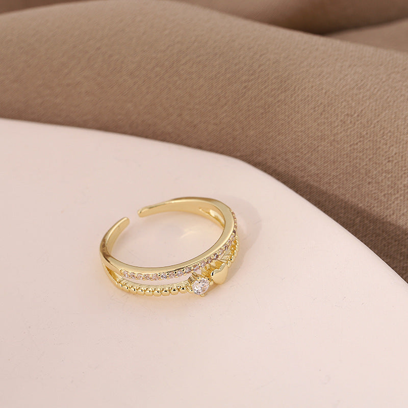 Heartfelt Elegance: The Fashion Personality Copper Ring