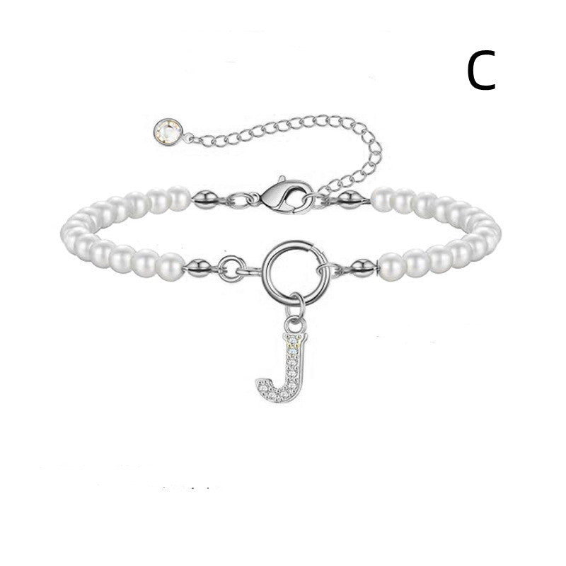 PearlScript: 2024's Signature Initial Bracelet - Elevate Your Style with Personalized Elegance!