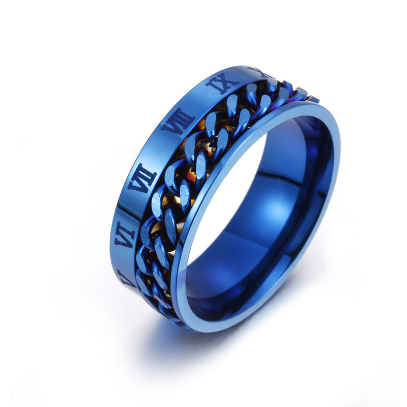 Roman Numeral Rings: Titanium Steel Rings for Men