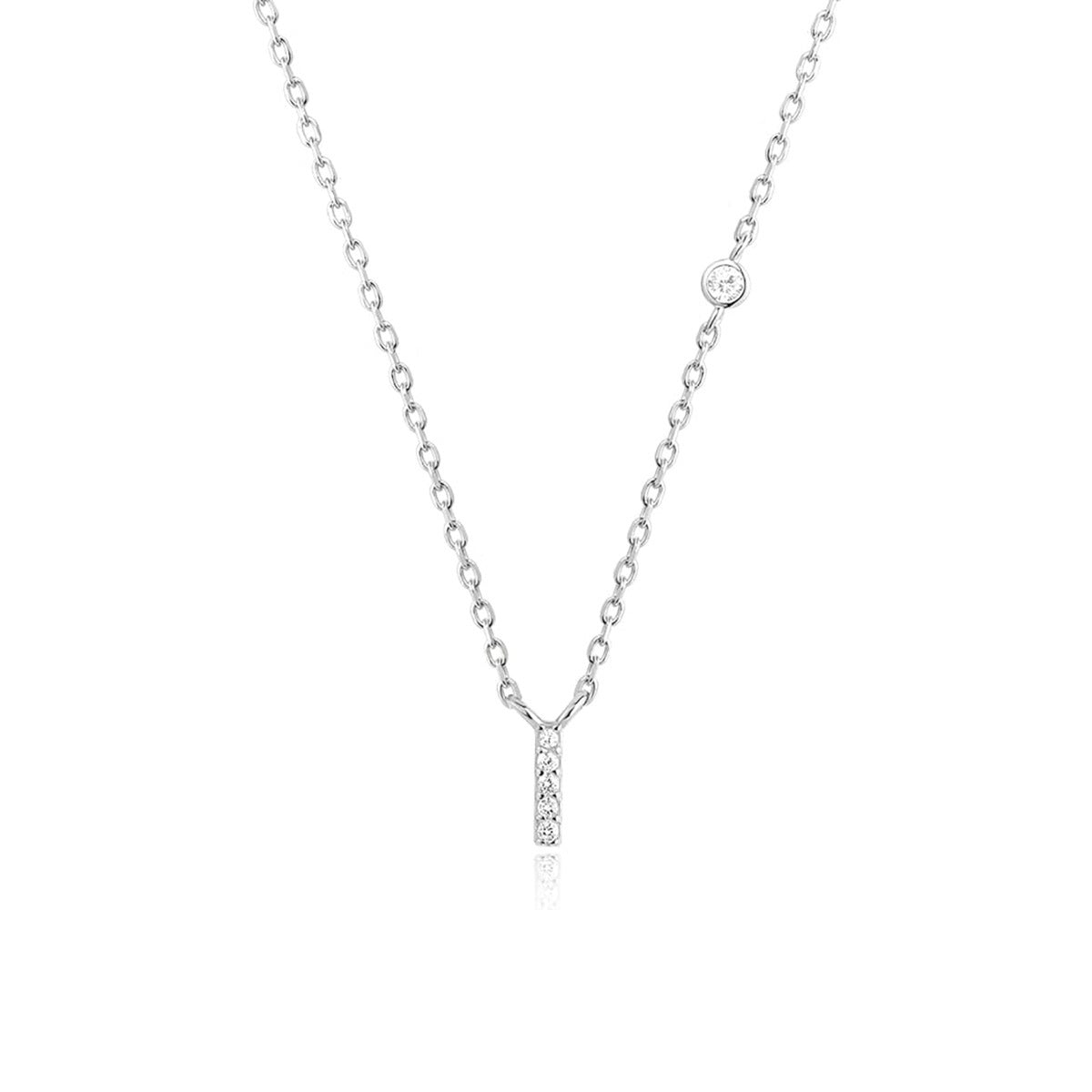 A-Z 26 Letters Luxury Gold/Silver Color Necklace CZ Pendant