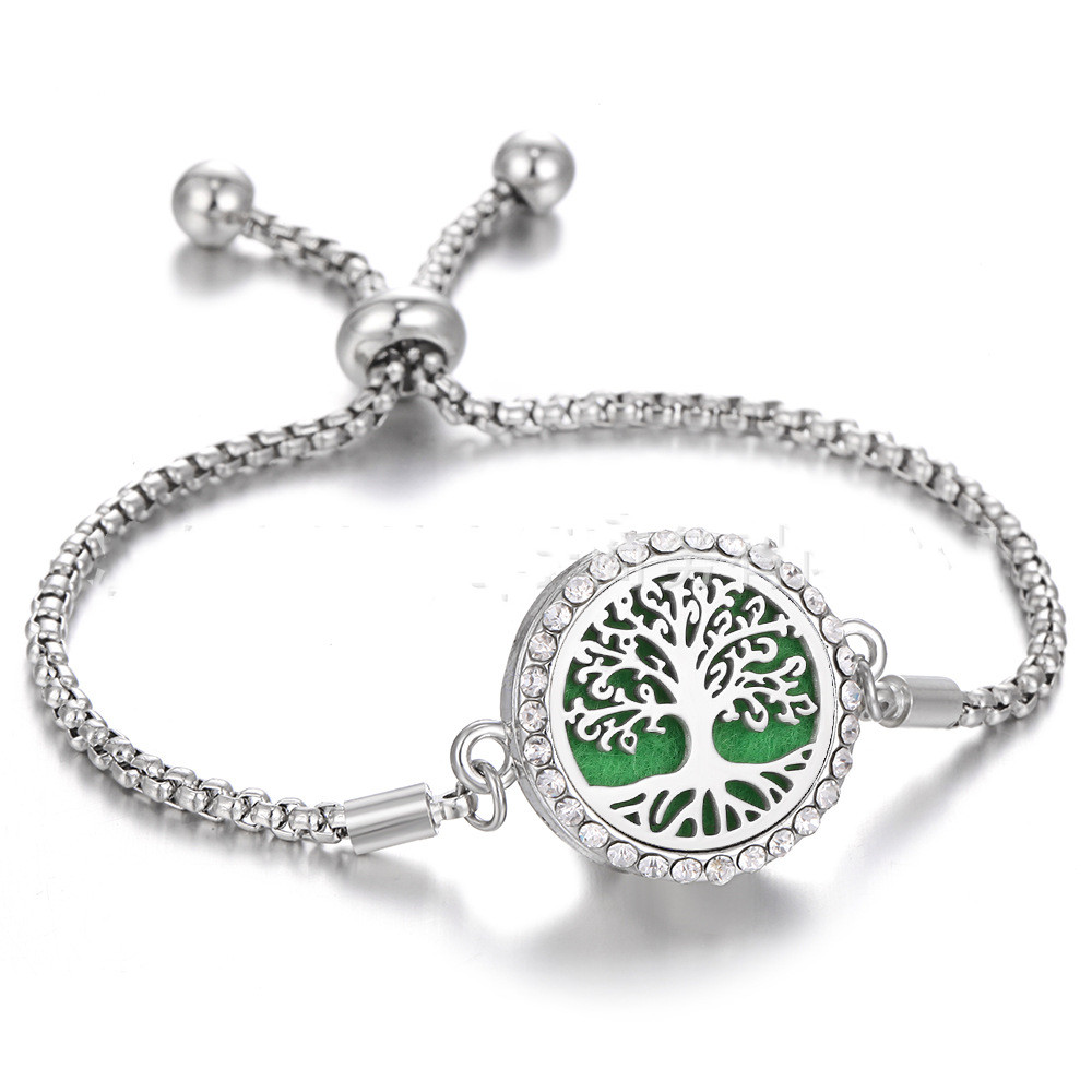 Aura Craft: Hollow Stainless Steel Adjustable Aromatherapy Bracelet
