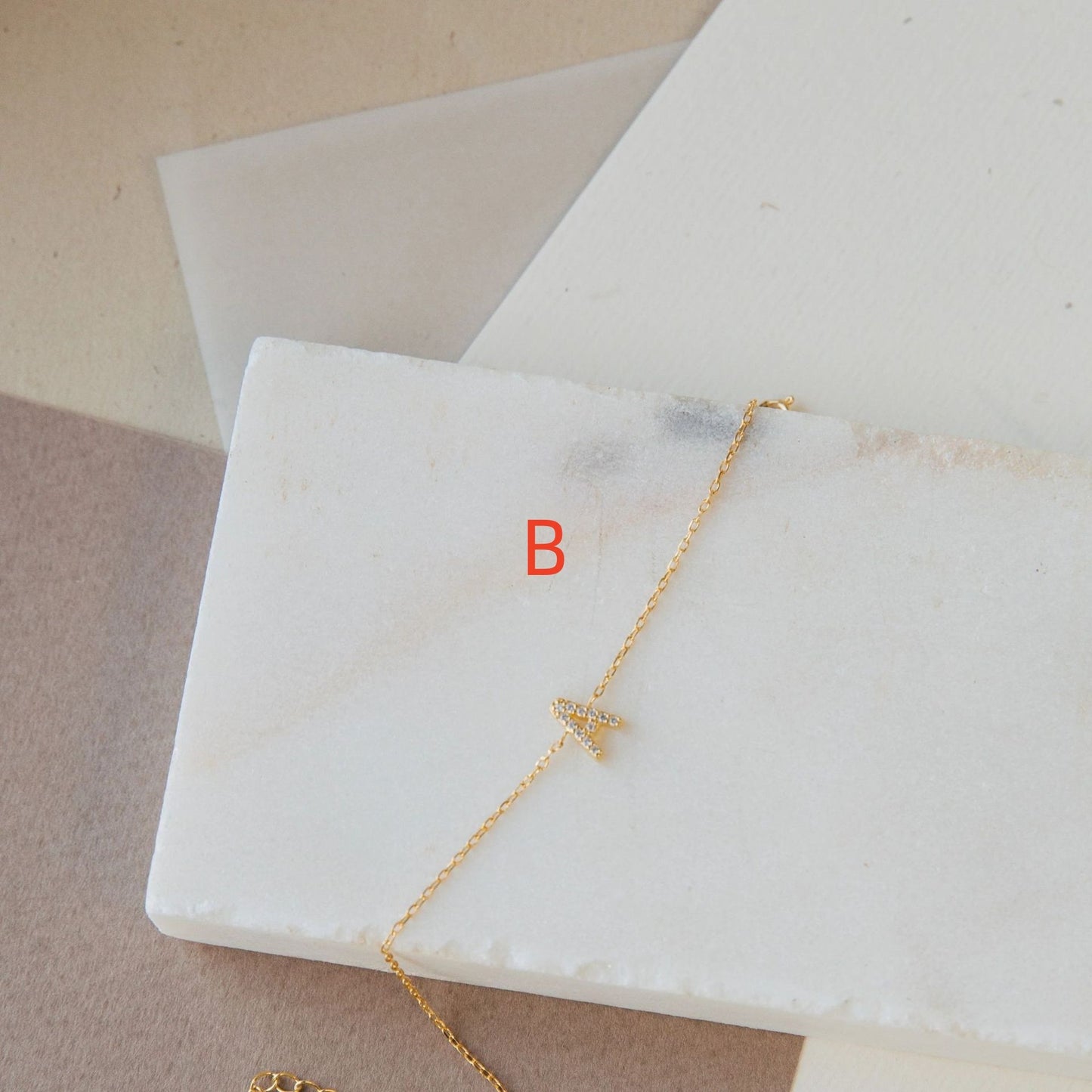 Diamond Alphabet: Elegant Ladies' Bracelet with English 26 Letters