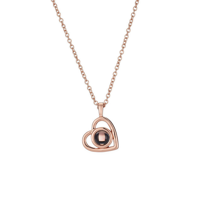 Customized Color Photo Projection Necklace