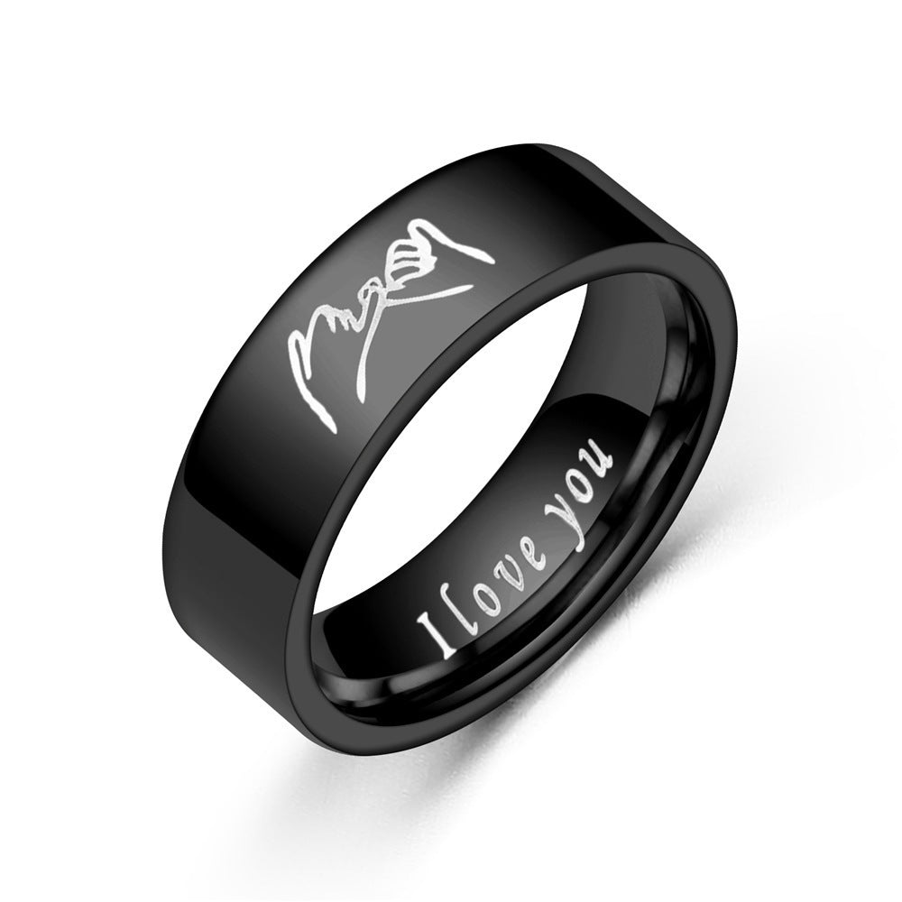 Titanium Steel Duo: A Minimalist Couple's Ring