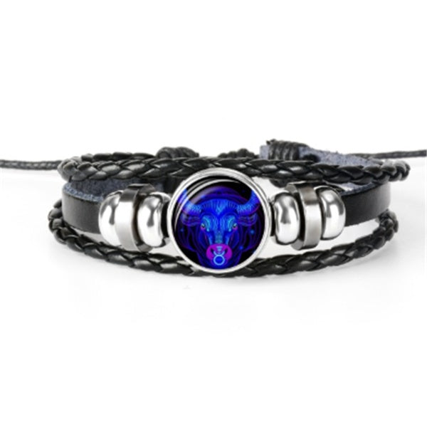 Celestial Weave: Zodiac Constellation Braided Bracelet for Men, Women, and Kids