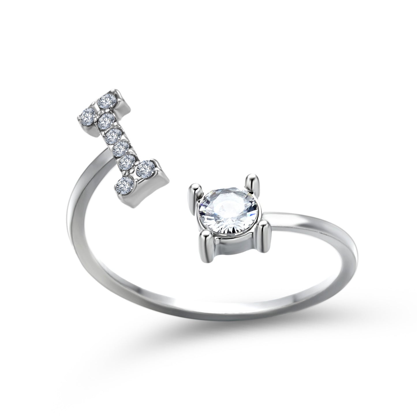 26 Initial Letter Ring: Adjustable New Design for Women's Simple and Elegant Fashion Jewelry