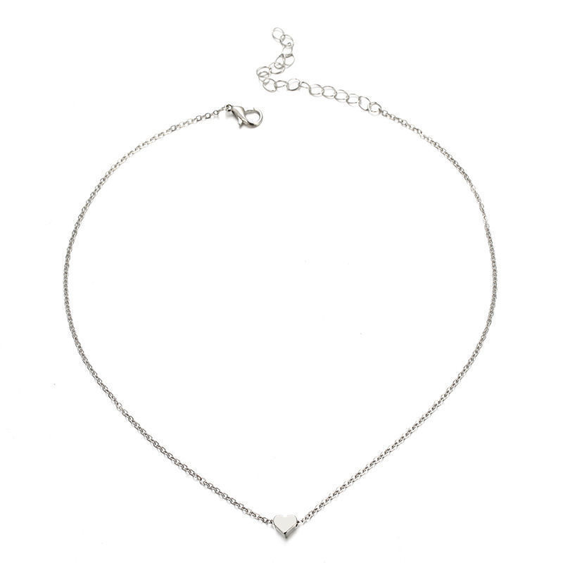 Golden Love: Double-sided Pendant Clavicle Chain Necklace