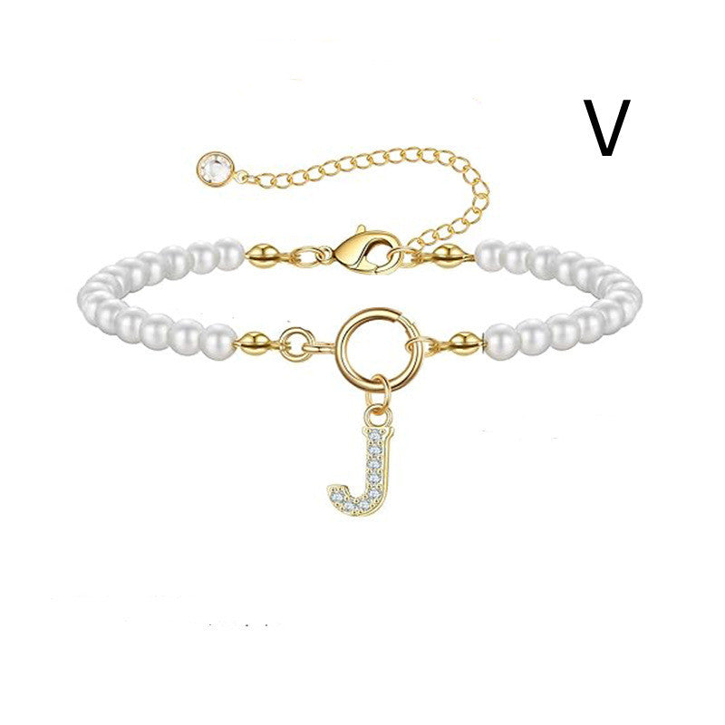 PearlScript: 2024's Signature Initial Bracelet - Elevate Your Style with Personalized Elegance!