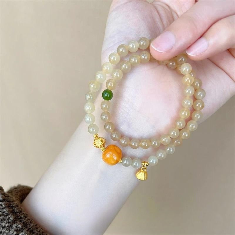 Dual Circle Delight: Exquisite Beaded Bracelet for a Unique Touch