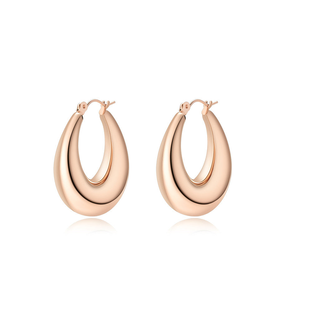 AurumForge Brilliance: Vacuum Gold-Plated Earrings