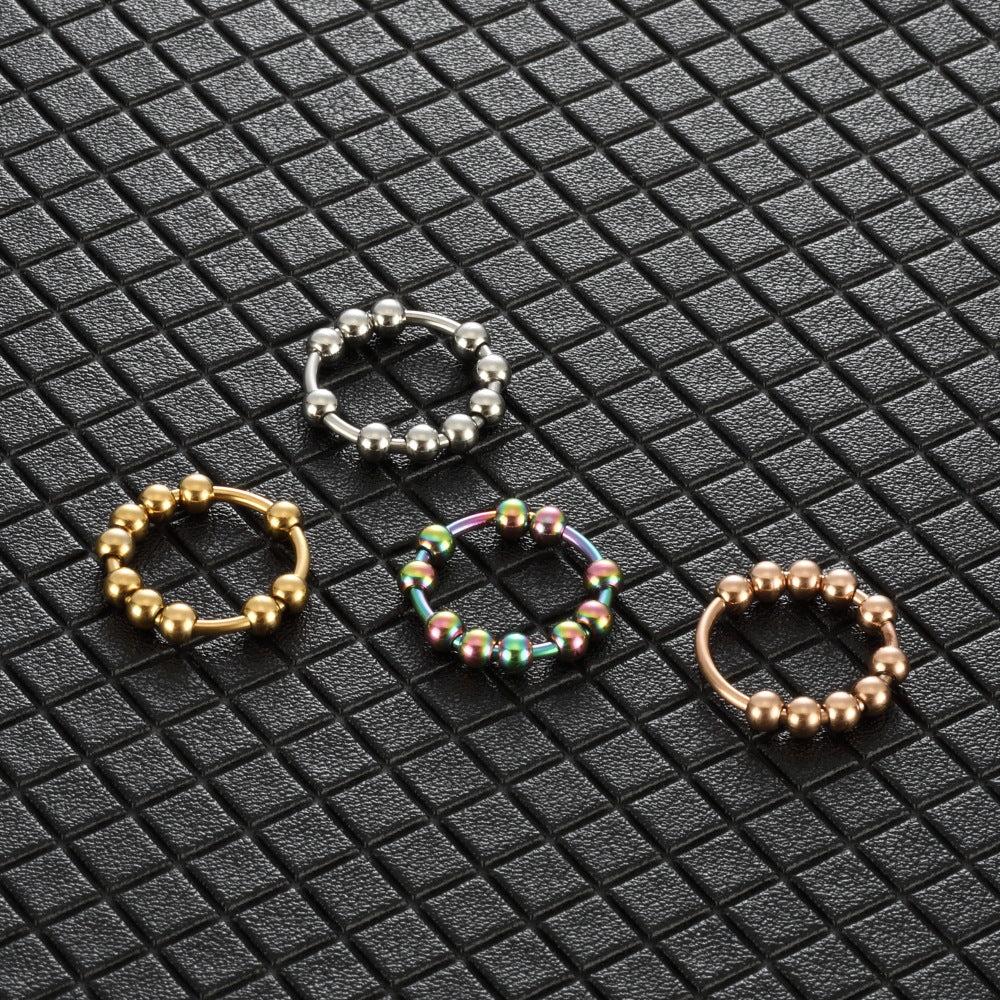 Meditation Ring: Rotating Beads for Decompression and Anti-Anxiety
