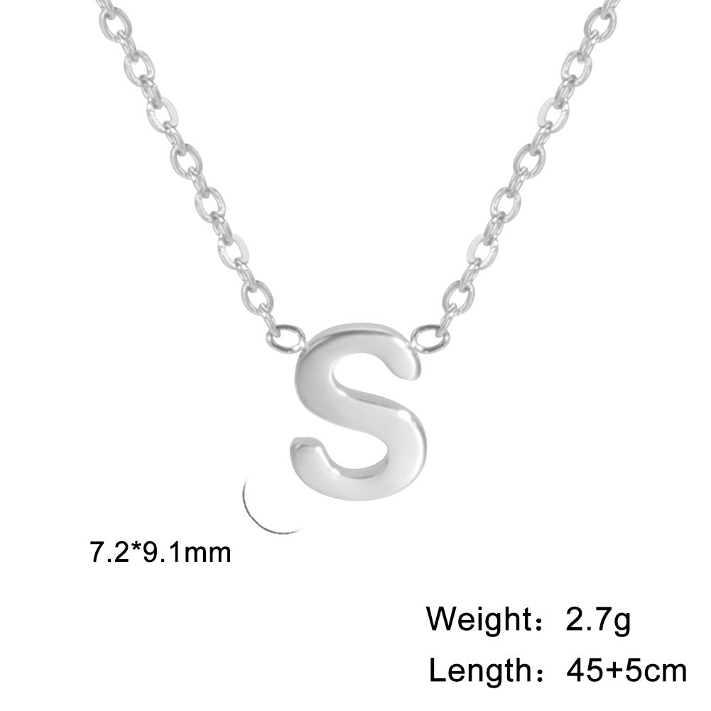 Alphabet Affinity: Steel Color Concentrate Polished Welding Cross Fusion Chain