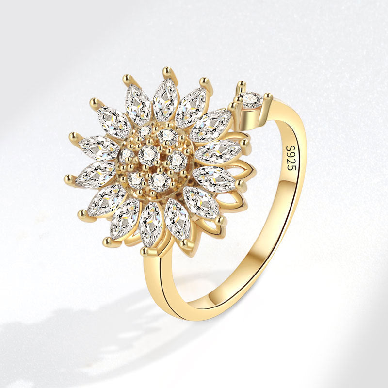 Women's Rotatable S925 Sterling Silver Ring